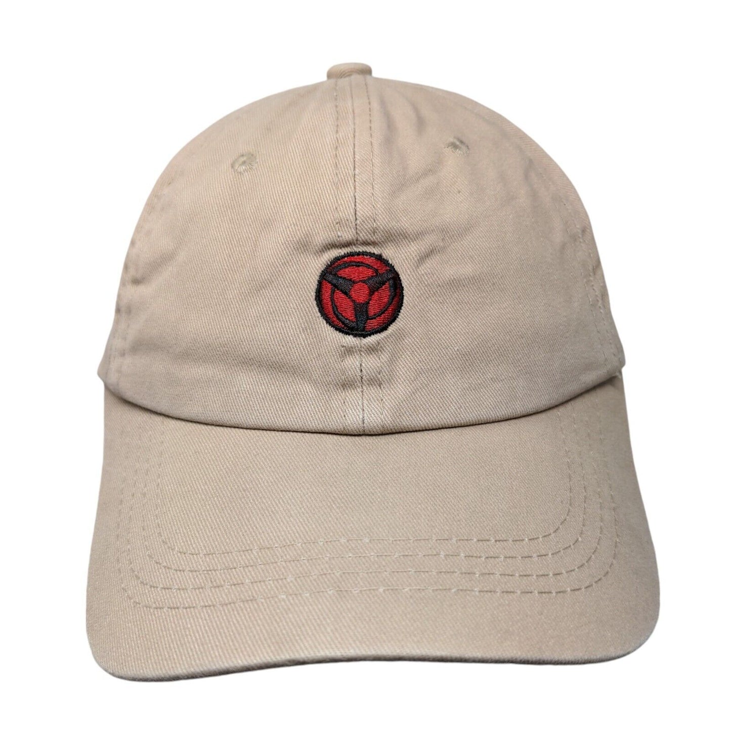 Sharingan Eye Slideback Hat Tan One Size Adjustable Embroidered 6 Panel