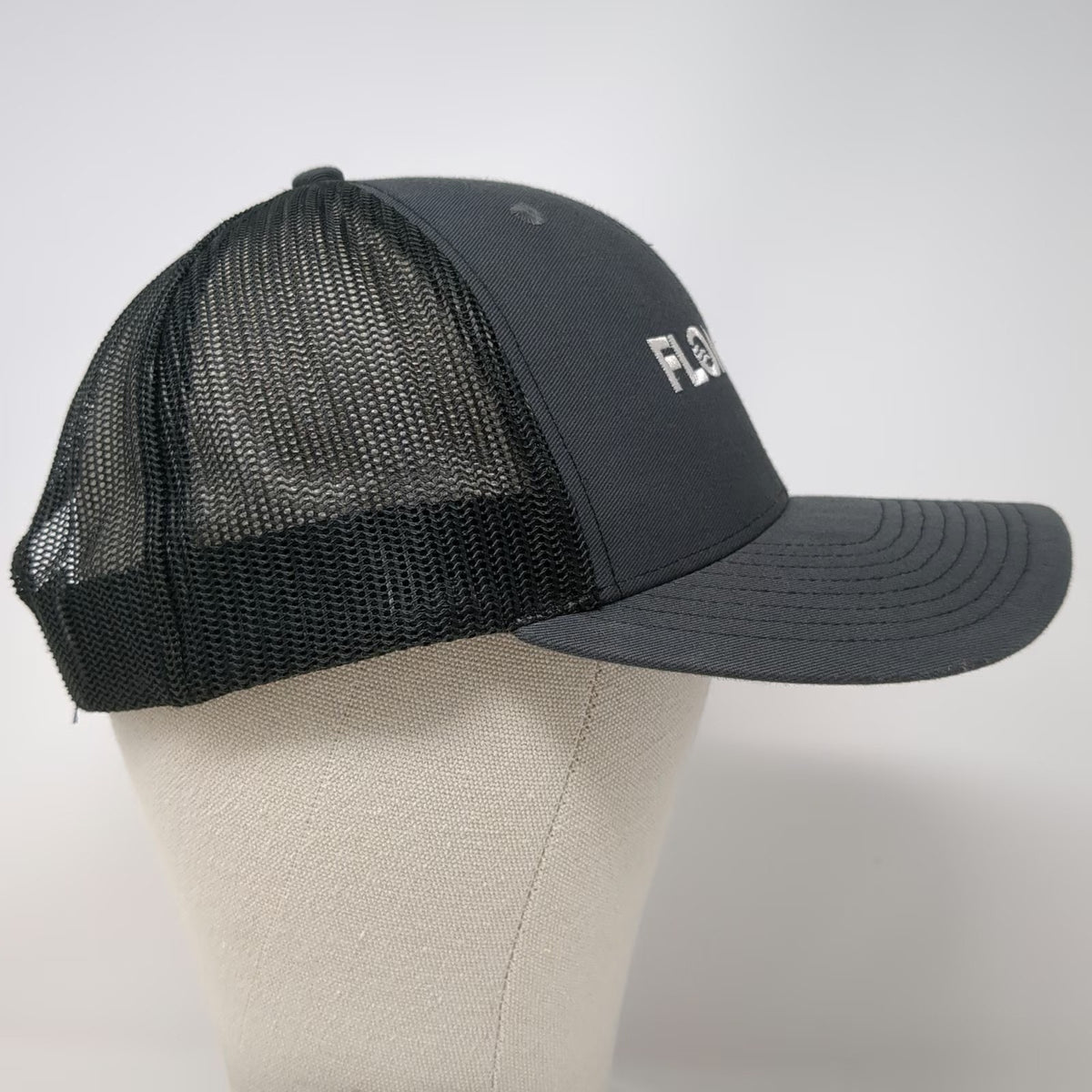Richardson Trucker Hat Gray One Size Flomatic Valves Mesh Snapback Embroidered