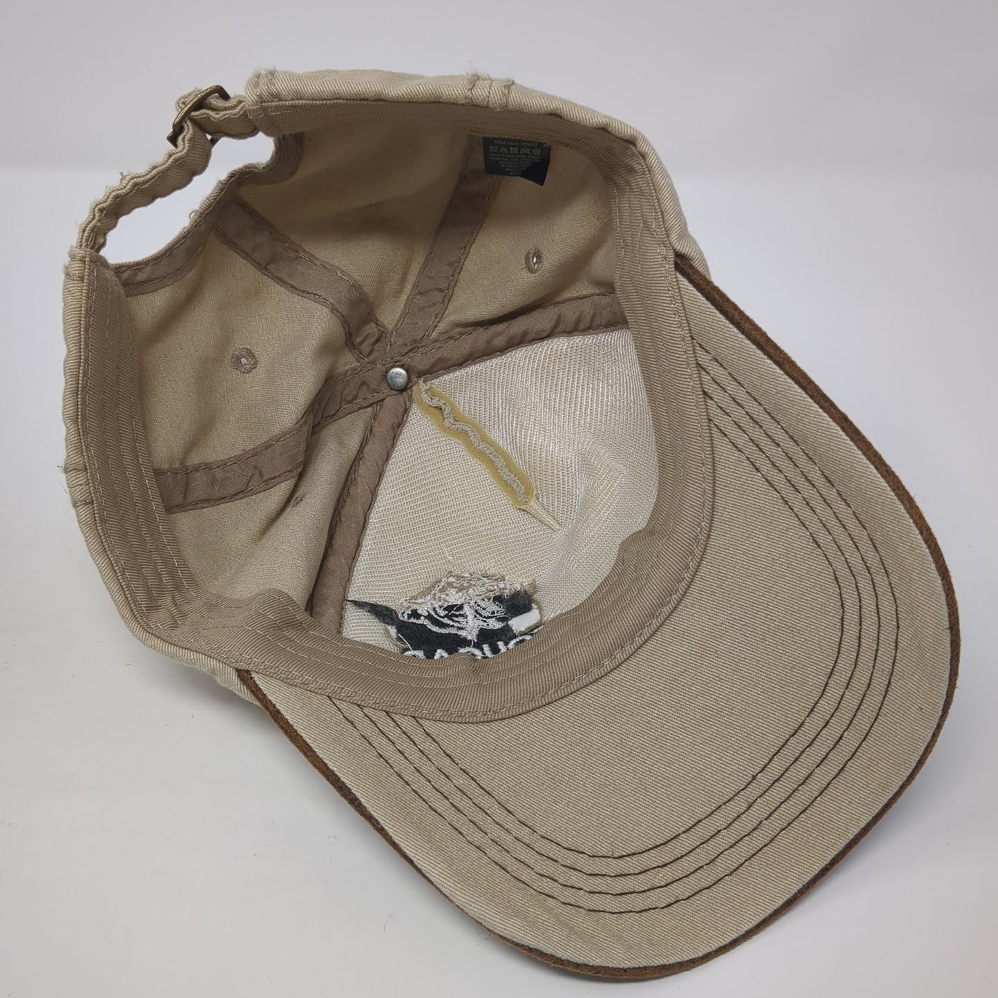 Cougar Mtn Lodge Slideback Baseball Cap Brown One Size Adjustable Embroidered