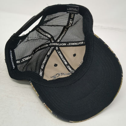 Nightforce Trucker Hat Green One Size Tiger Stripe Camo Mesh Back Snapback Logo