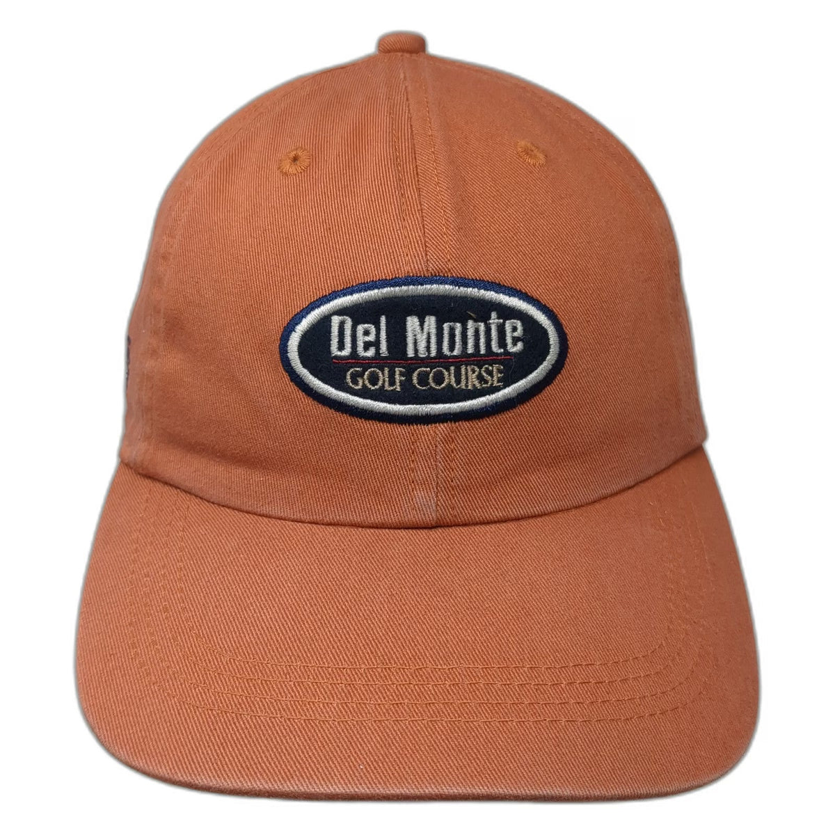 Ahead Baseball Cap Orange One Size Del Monte Golf Course Slideback Hat Est 1897