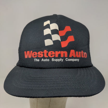 Western Auto Supply Co Men's Snapback Mesh Back Trucker Hat Black Size OSFA