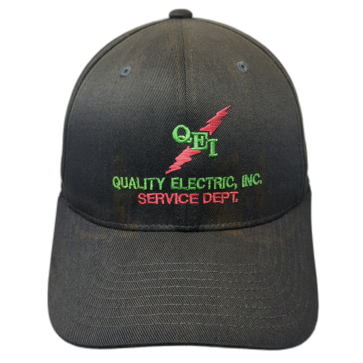 Flexfit Baseball Cap Black M Quality Electric Inc Service Dept Fitted Hat