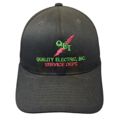Flexfit Baseball Cap Black M Quality Electric Inc Service Dept Fitted Hat