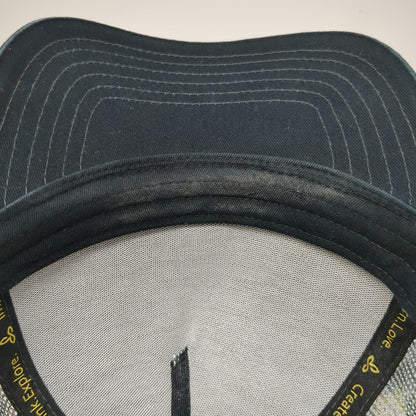prAna Trucker Hat Black OSFM Mesh Back Snapback Breathable Floral Print Casual