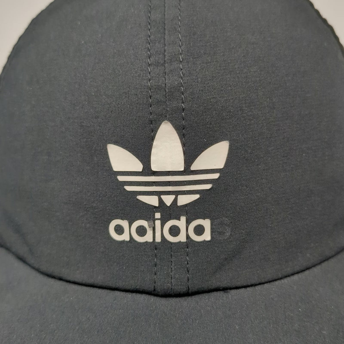 Adidas Baseball Cap Black One Size Trefoil Logo 3-Stripes Strapback Hat