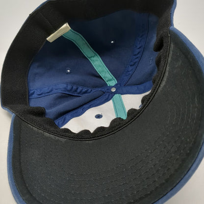 TaylorMade Blue Baseball Cap M Golf Hat Stretch Fit Front Patch Logo Curved Brim