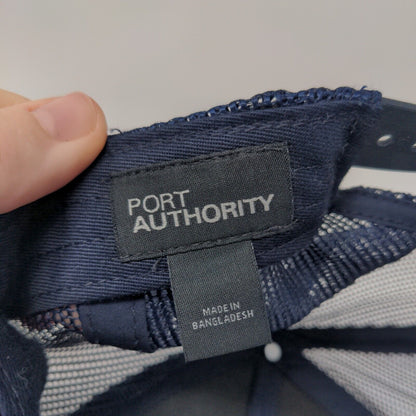 Ole Miss Rebels Snapback Trucker Hat Blue OSFA Adjustable Mesh Port Authority