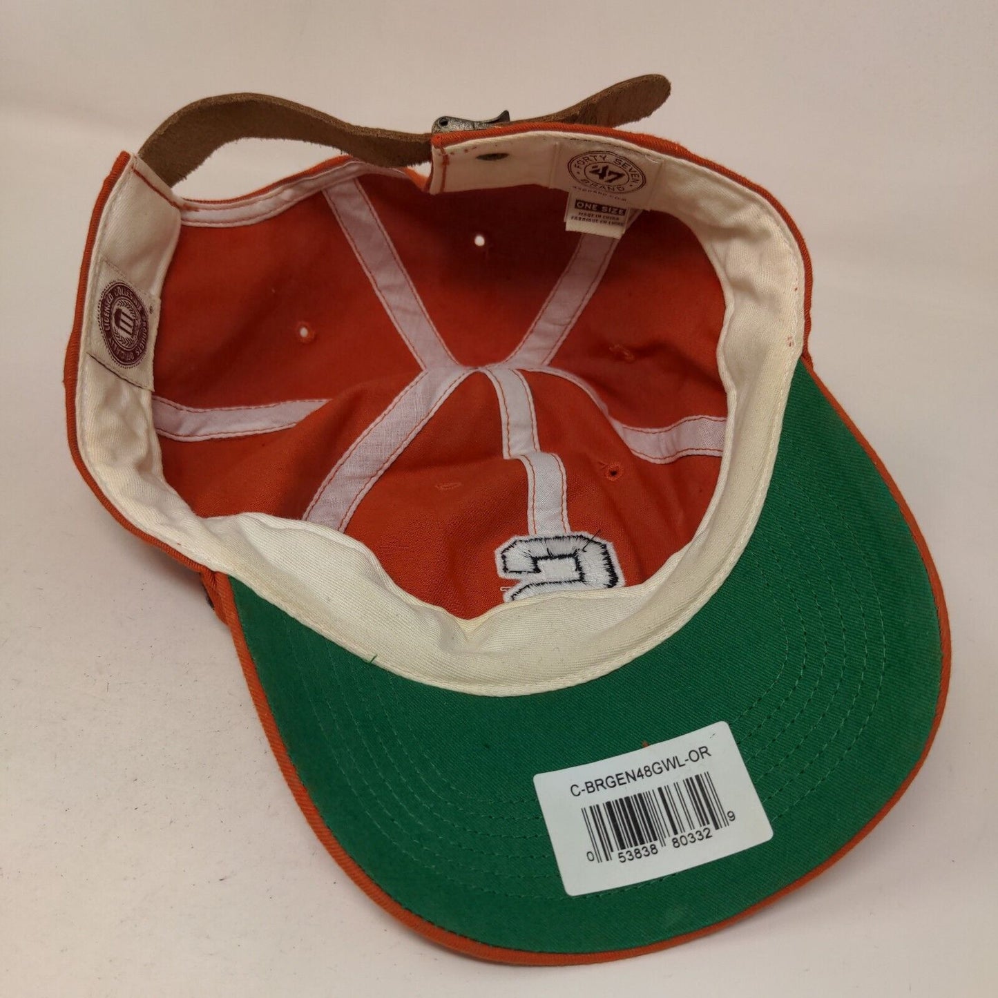 '47 Brand Men's Slideback Hat Orange Size OS Syracuse Orange Embroidered Logo