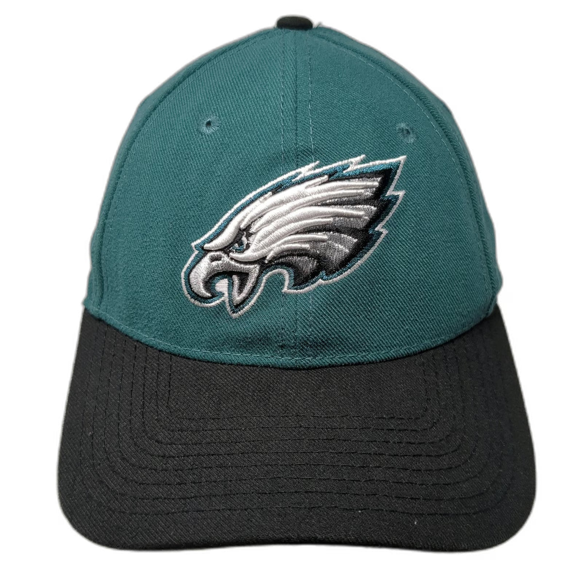 Philadelphia Eagles NFL New Era Cap Green Black One Size OSFM Strapback Hat Logo