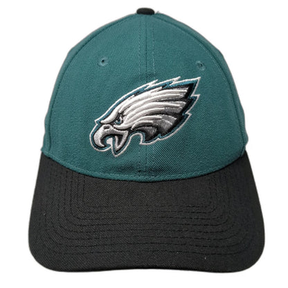 Philadelphia Eagles NFL New Era Cap Green Black One Size OSFM Strapback Hat Logo