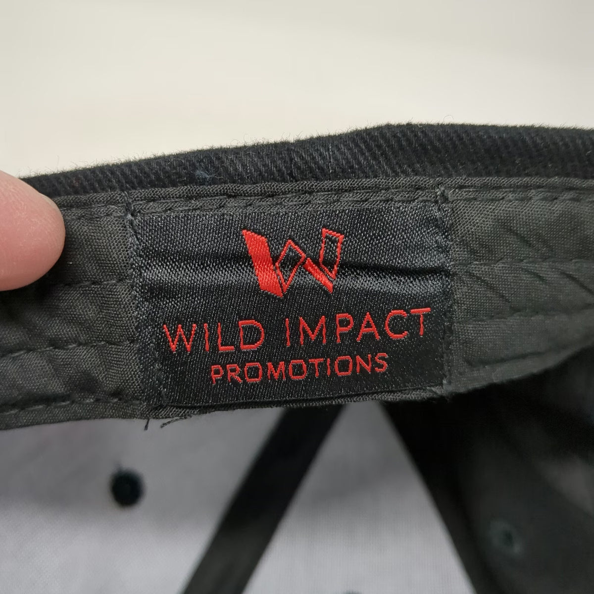 Wild Impact Promotions Snap-on Baseball Cap Black One Size Strapback Logo Hat