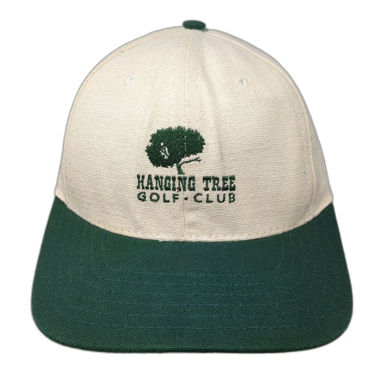 Legendary Hanging Tree Golf Club Staff Baseball Cap Beige Green OSFM hat Logo