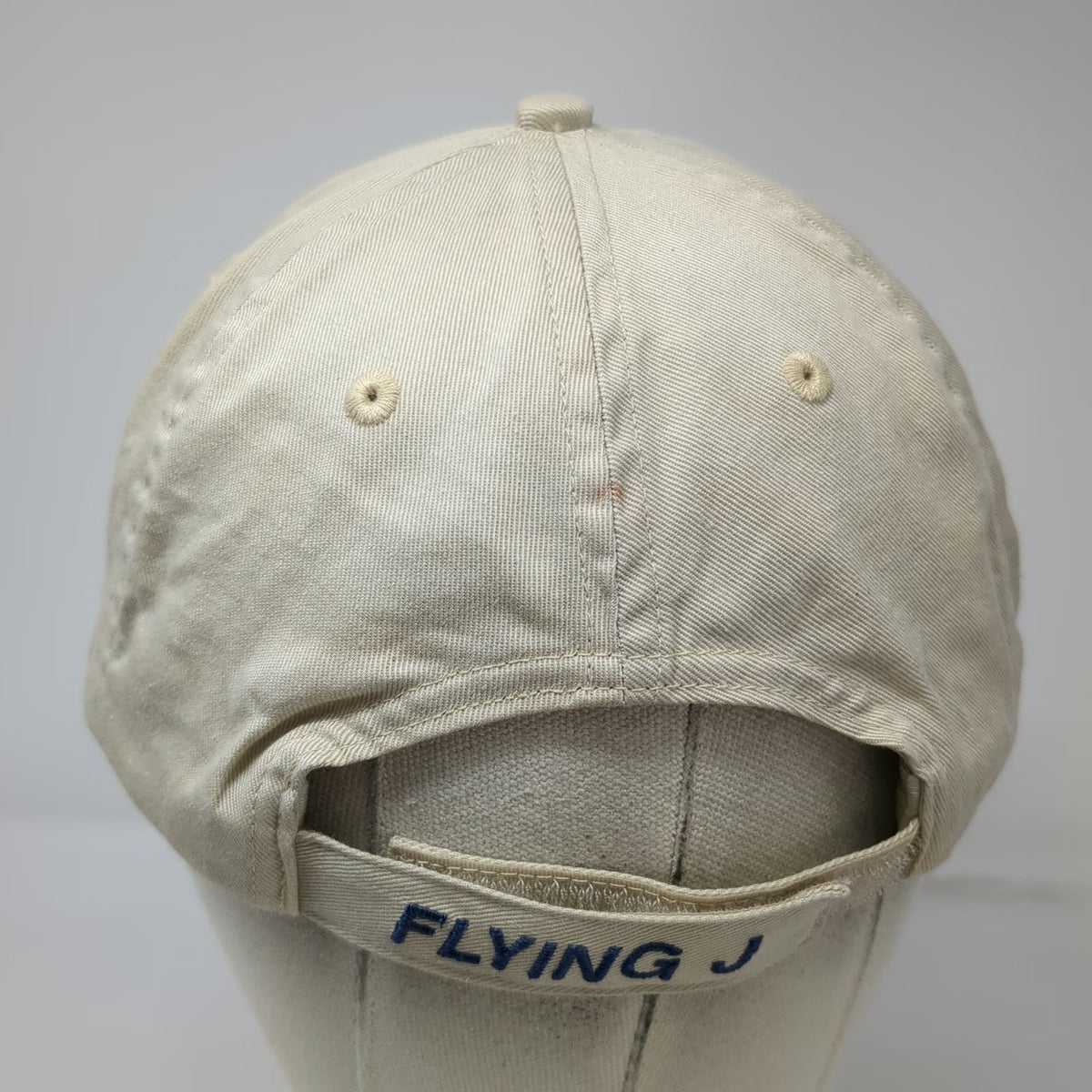 Flying J Baseball Cap Beige One Size USA Flag Hit The Road Strapback Hat