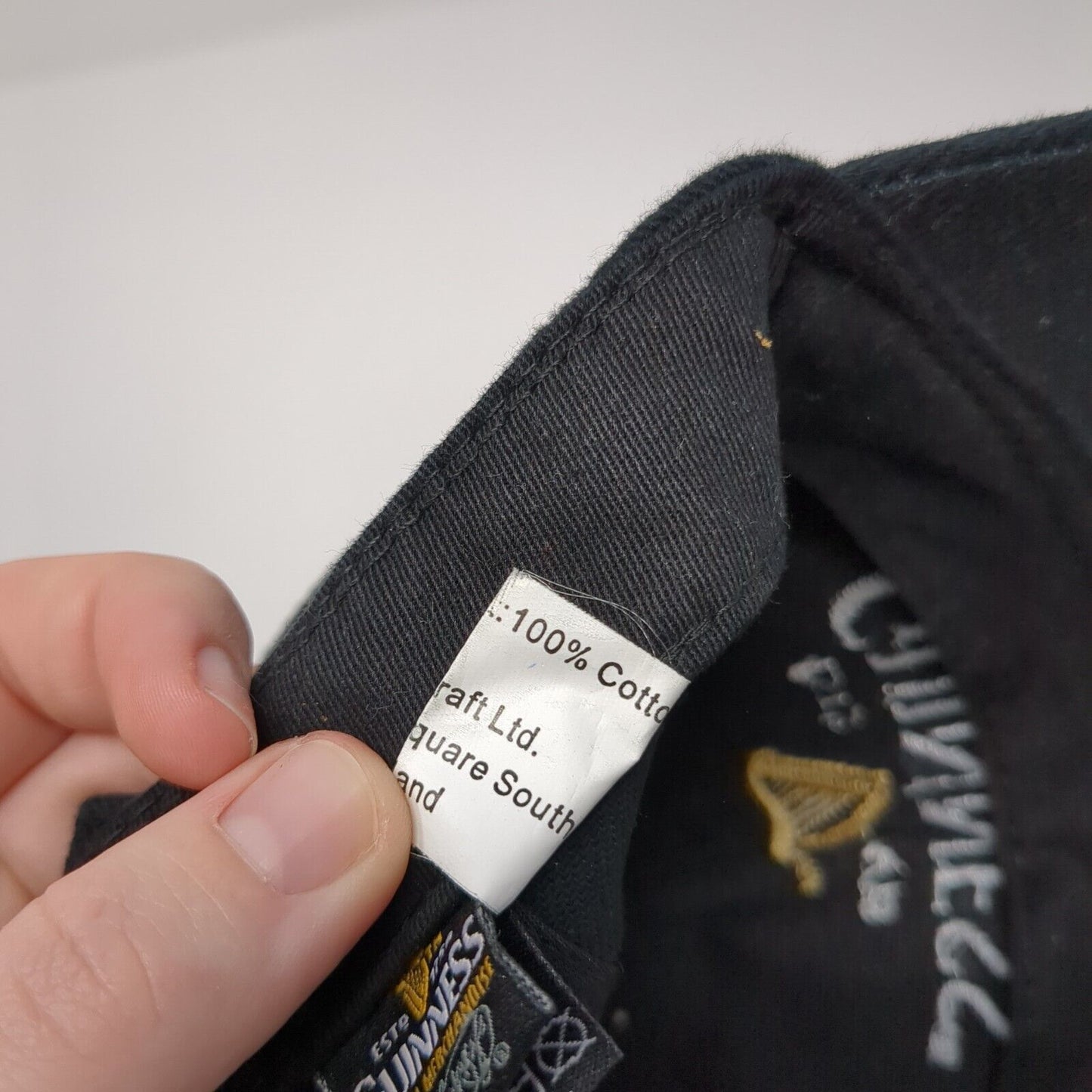 Guinness Dublin Est 1759 Slideback Hat Black 59cm Adjustable Embroidered