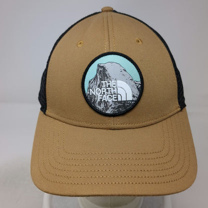 The North Face Trucker Hat Brown One Size Snapback Mesh Mountain Graphic Patch