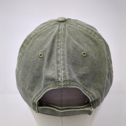 Madison Valley Bank Strapback Hat Green One Size Embroidered Otto