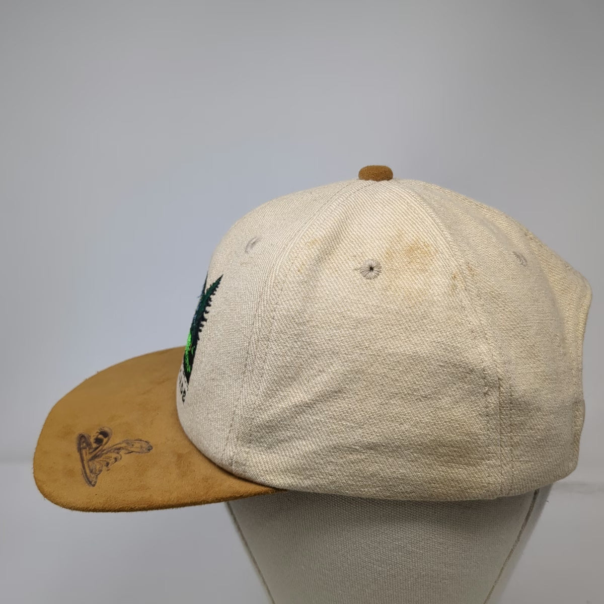 America's Legend Snapback Hat Beige One Size Boise Cascade Suede Brim Wildlife