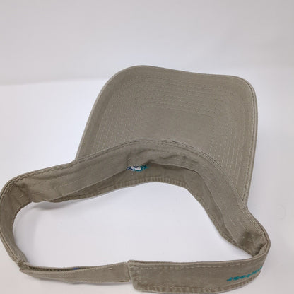 Port & Company Strapback Sun Visor Hat Tan OSFA Embroidered Volunteer