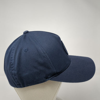 Volcom Fitted Hat Blue L/XL Flexfit Patch Logo Lightweight Vented Holes 6 Panel