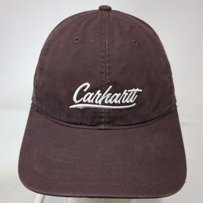 Carhartt Baseball Cap Red One Size Script Logo Canvas Slideback Workwear Hat