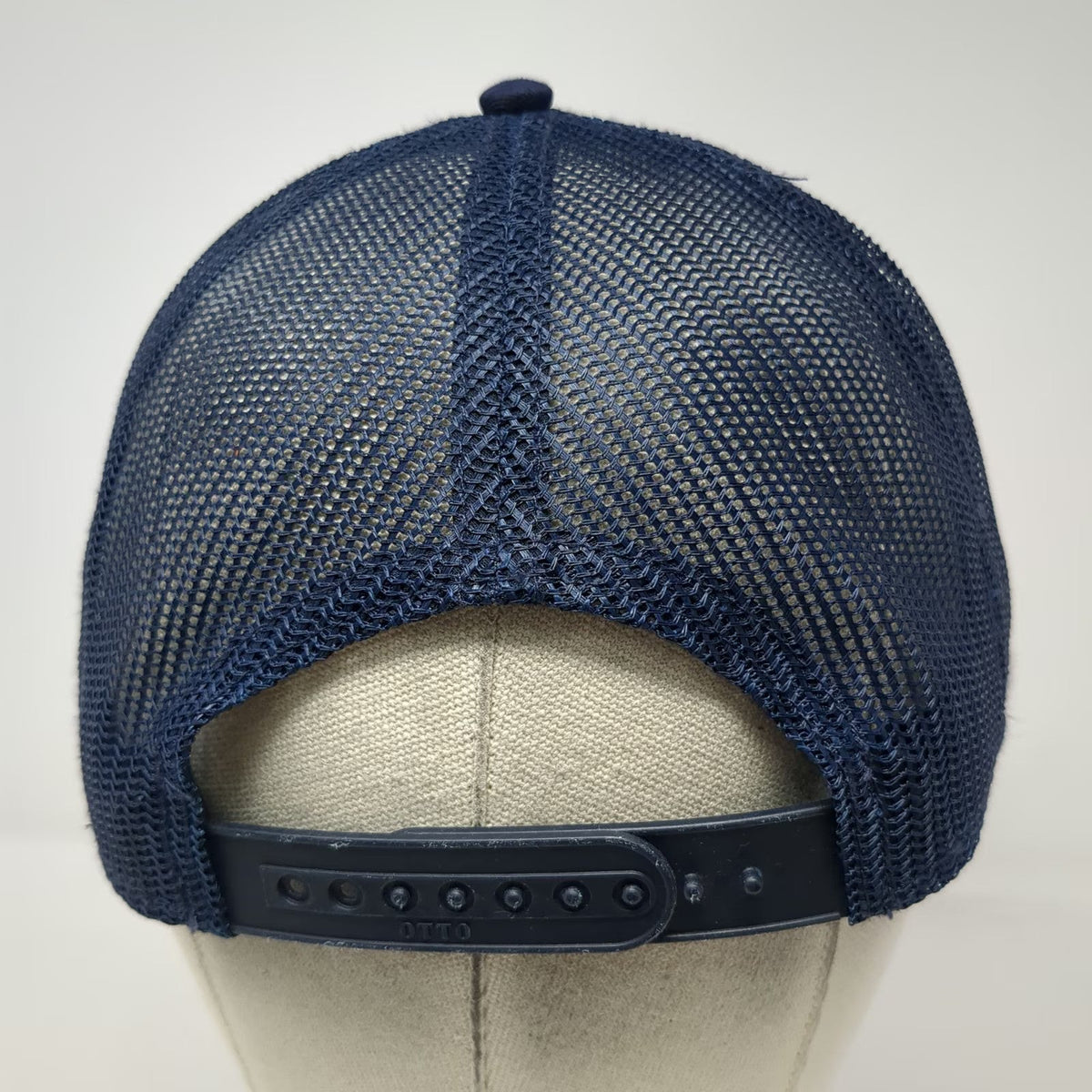 Otto Trucker Hat Blue Gold One Size Old School Embroidery Rope Mesh Back Cap