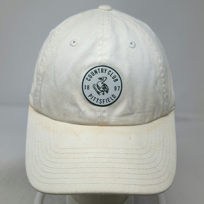 American Needle Baseball Cap Beige One Size Pittsfield Country Club Golf Hat