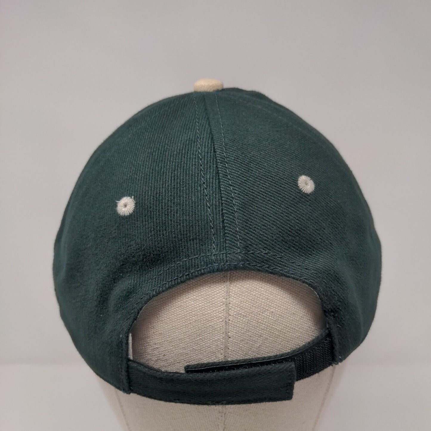 Flamingo Strapback Hat Green OSFA Adjustable Embroidered 6 Panel Cotton