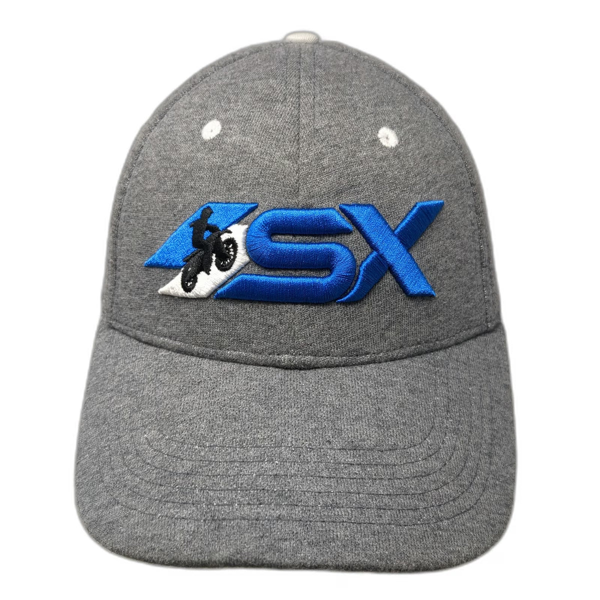 ASX Supercross Baseball Cap Gray One Size Motocross Jersey 3D Embroidery Hat