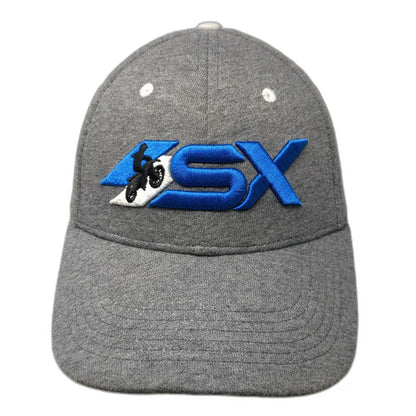 ASX Supercross Baseball Cap Gray One Size Motocross Jersey 3D Embroidery Hat