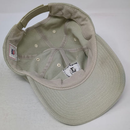 Oakland Las Vegas Raiders NFL Beige One Size Strapback Embroidered Logo Cap Hat