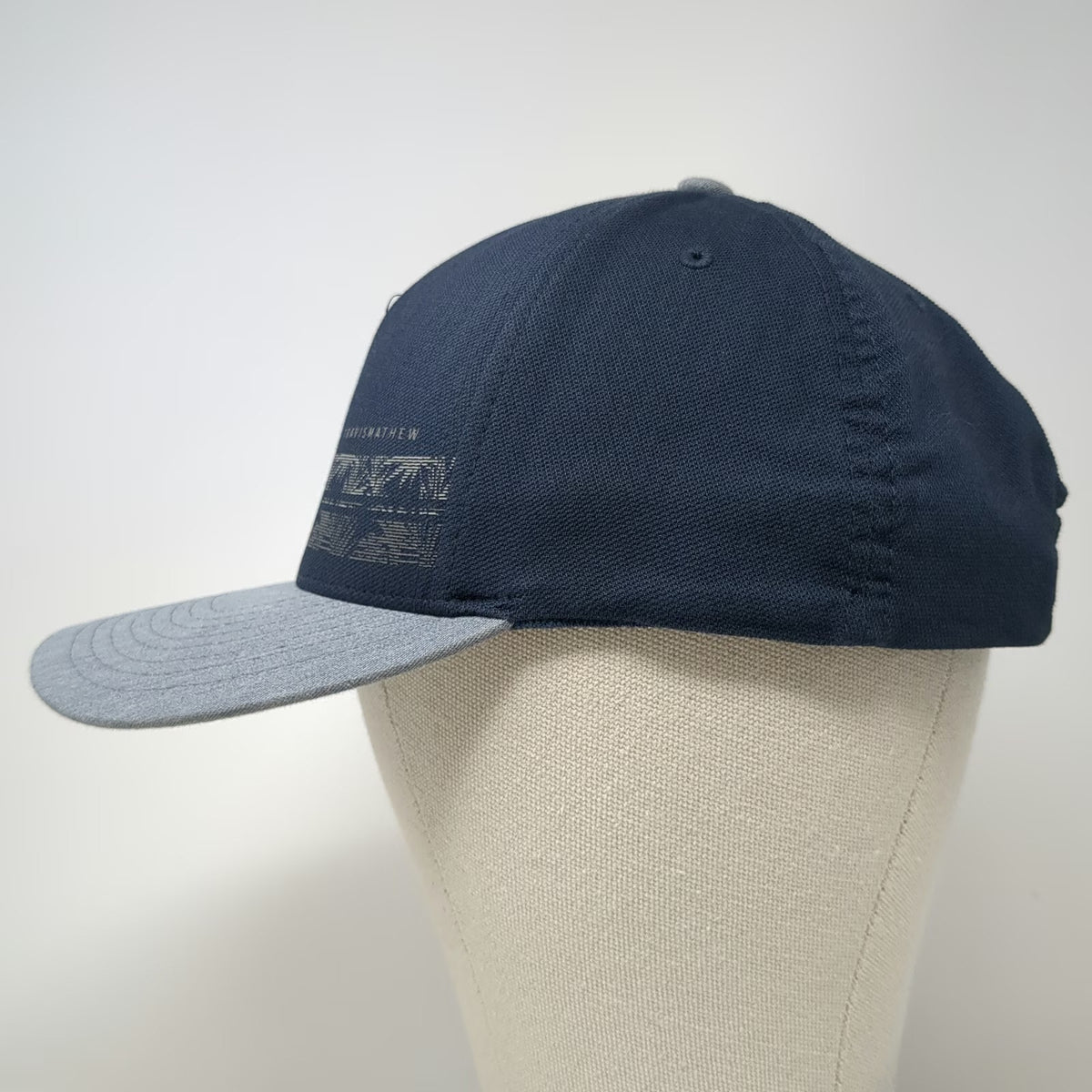 TravisMathew 5 Panel Blue Hat One Size Snapback Flexfit Palm Tree Graphic Golf