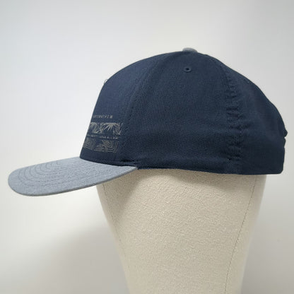 TravisMathew 5 Panel Blue Hat One Size Snapback Flexfit Palm Tree Graphic Golf