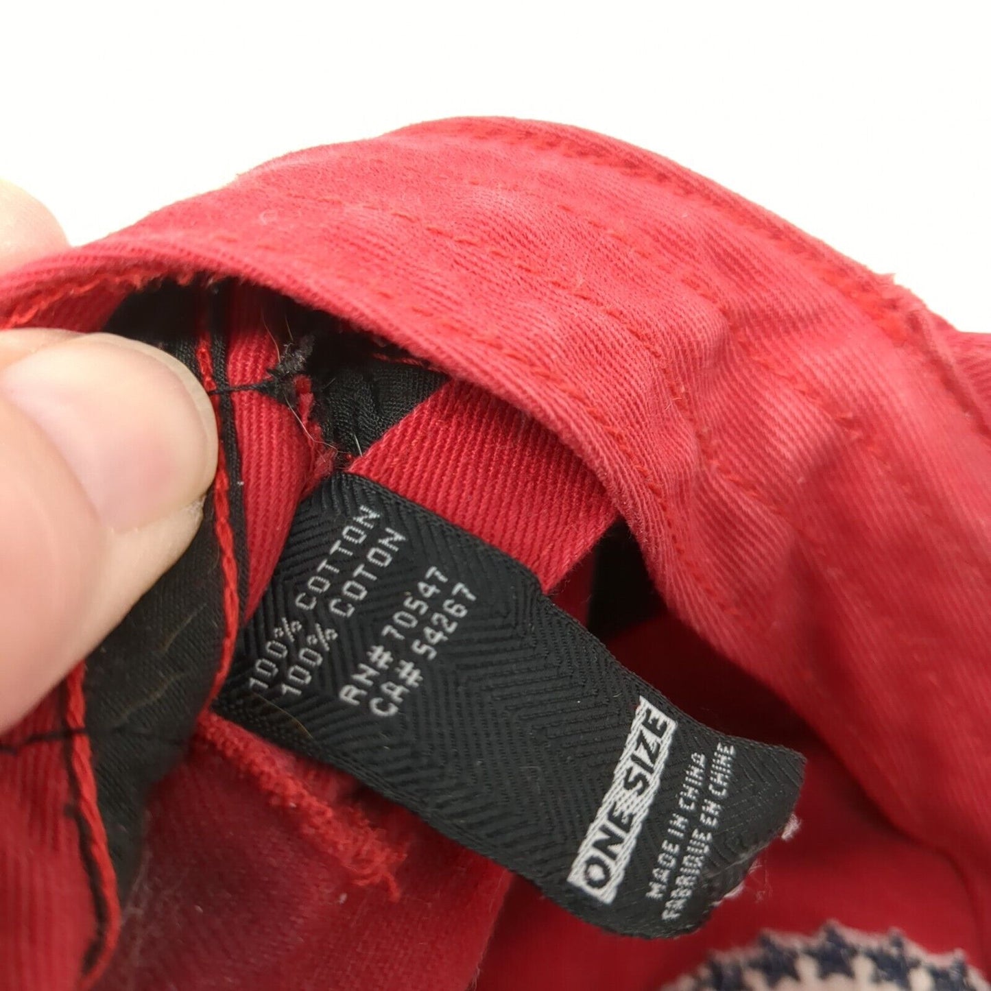'47 Brand Slideback Hat Red One Size Adjustable Embroidered 6 Panel Cotton