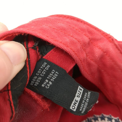 '47 Brand Slideback Hat Red One Size Adjustable Embroidered 6 Panel Cotton