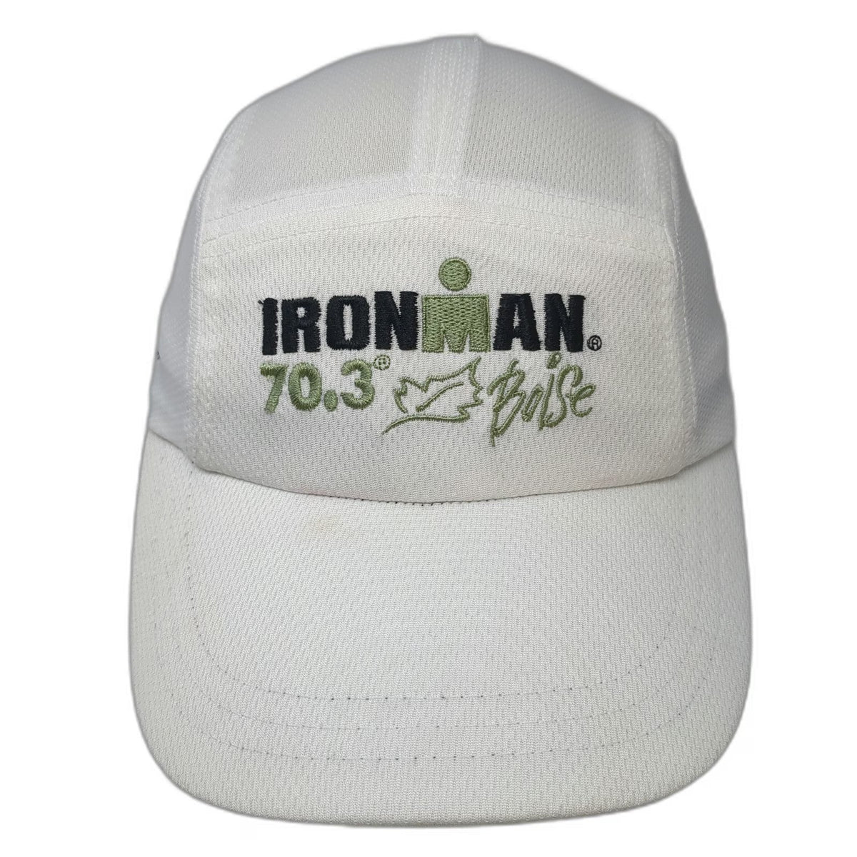 Headsweats 5 Panel Hat White One Size Ironman 70.3 Boise Performance Running