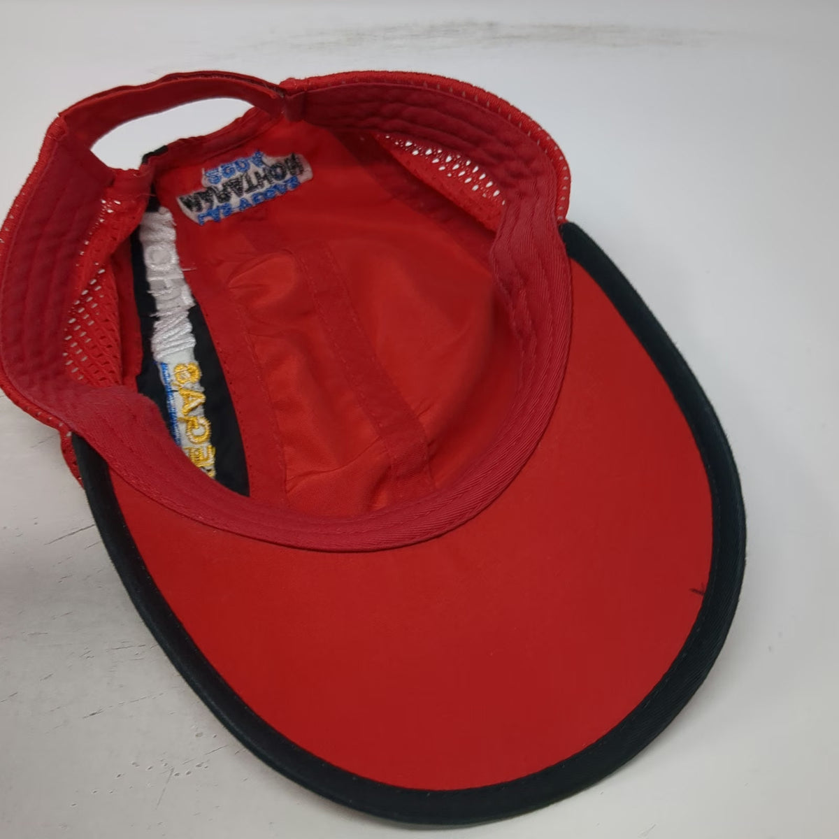 Red Baseball Cap One Size Las Vegas Marathon 2004 Mesh Strapback Blue Black Hat
