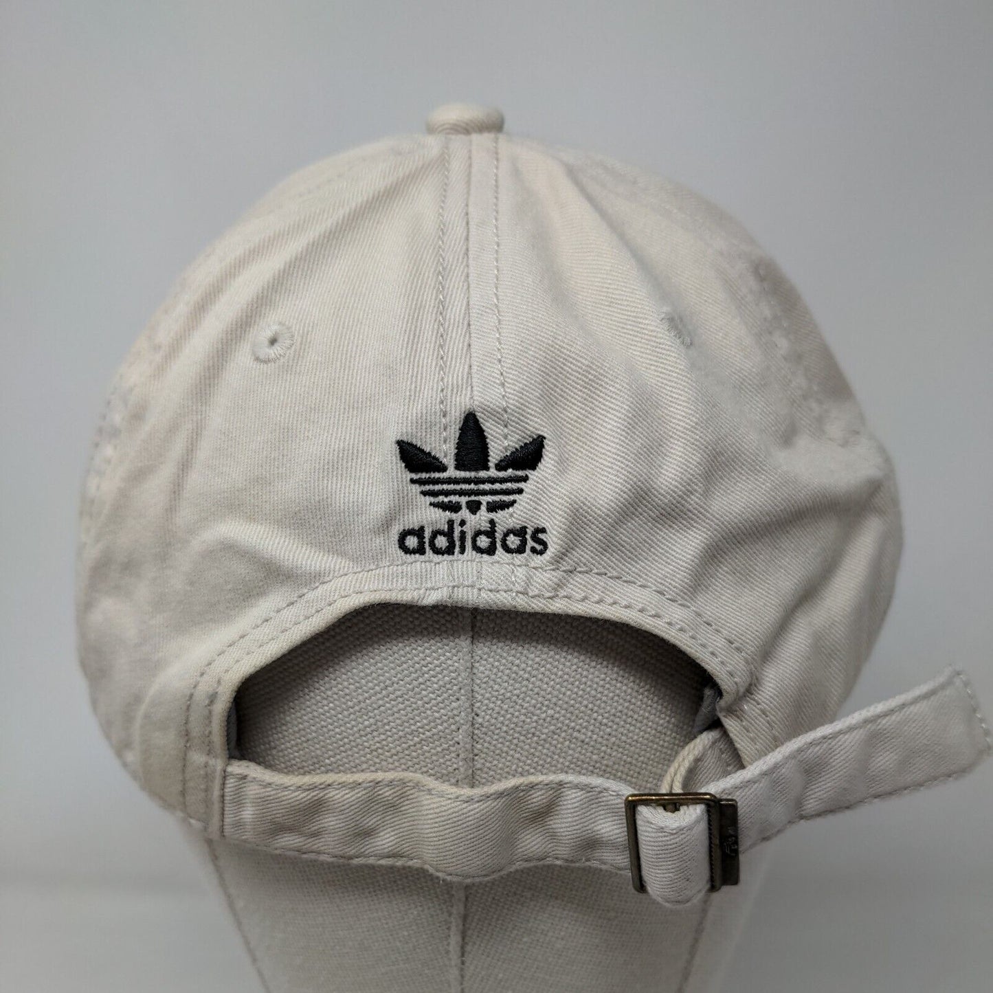 Adidas Slideback Hat Tan OSFM Adjustable Embroidered Vented Holes 6 Panel