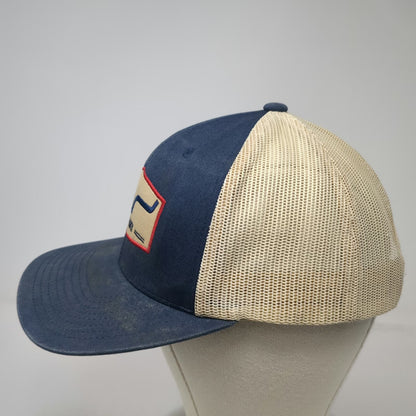 Kimes Ranch Trucker Hat Blue Beige Red One Size Mesh Snapback Patch Longhorn