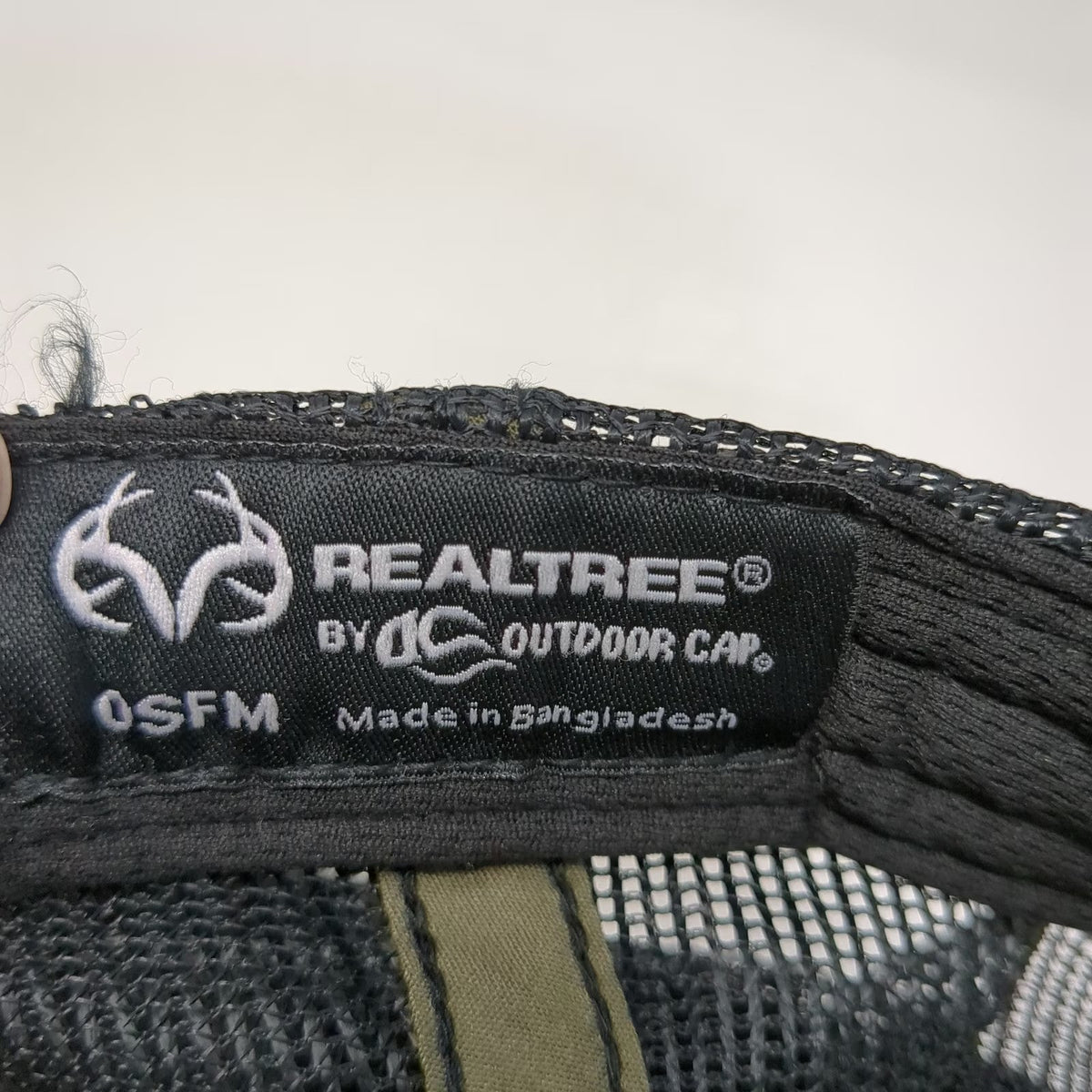 Realtree Fishing Trucker Hat Green Black Orange OSFM Mesh Snapback Rope Patch