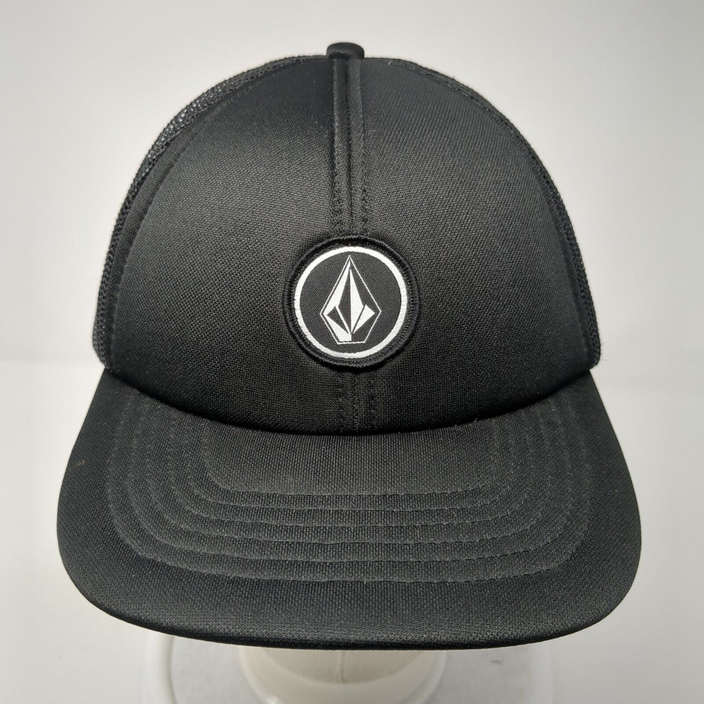 Volcom Stone Patch Snapback Trucker Hat Black One Size Solid 6 Panel