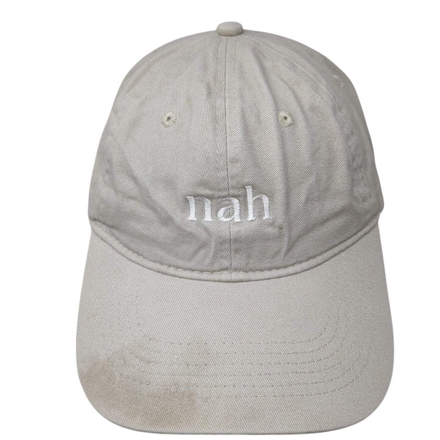 Nah Slideback Hat Tan One Size Adjustable Embroidered Port & Company