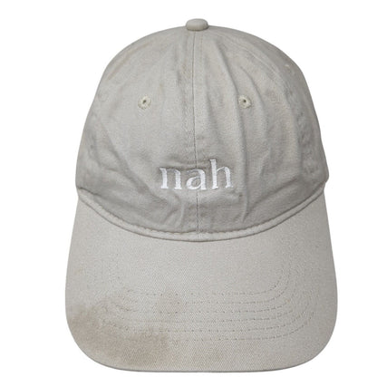 Nah Slideback Hat Tan One Size Adjustable Embroidered Port & Company