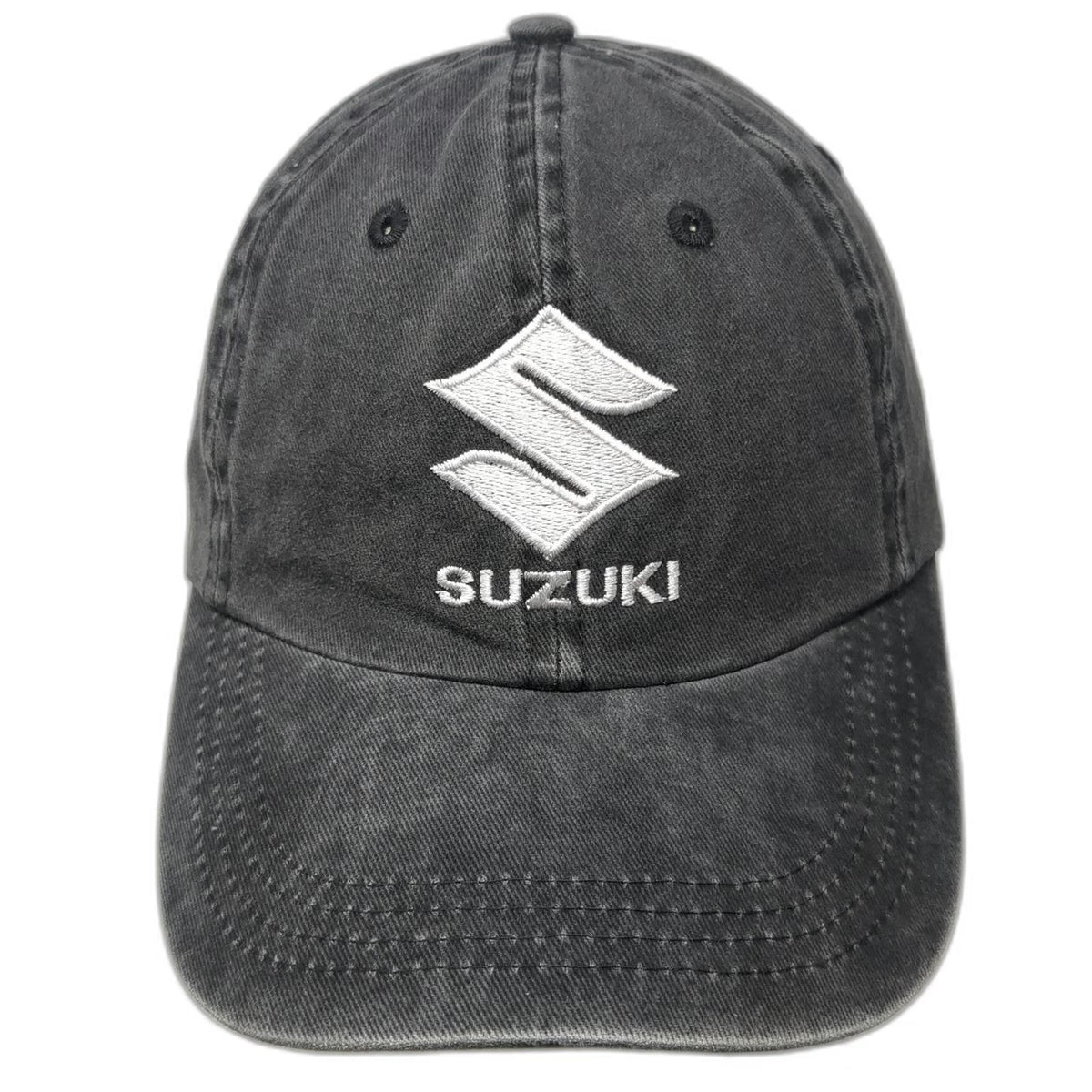 Three In Suzuki Baseball Cap Gray One Size Slideback Embroidered Logo Moto Hat