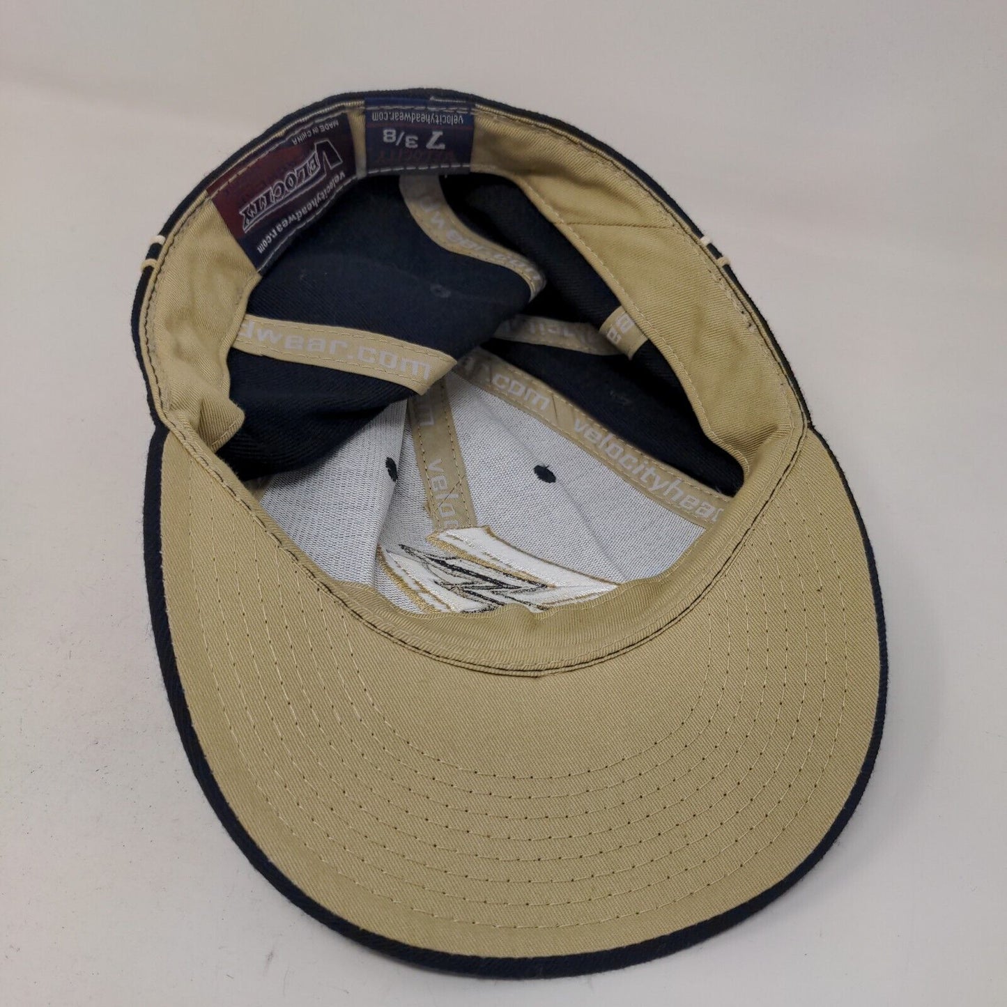 Velocity Men's Fitted Hat Blue Size 7 3/8 Embroidered Legacy Lightning Logo