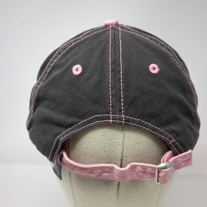 SeaWorld Baseball Cap Gray Pink White OSFM Cotton Contrast Stitching Logo Hat