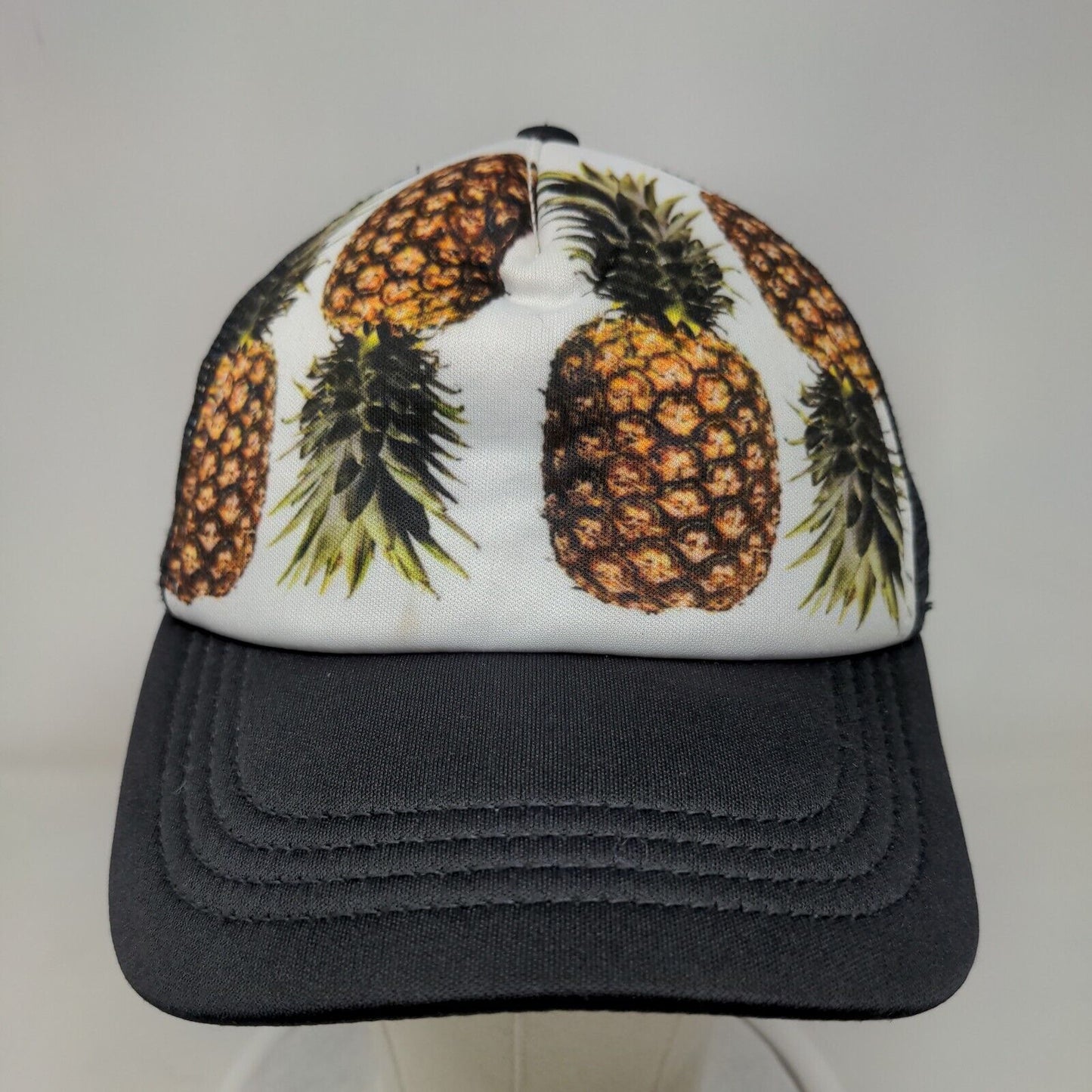 Pineapple Snapback Mesh Back Trucker Hat Multi One Size Adjustable