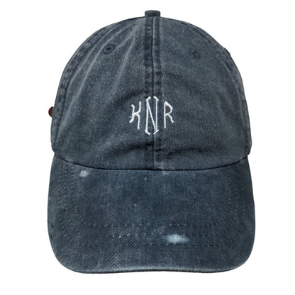 KNR Slideback Hat Blue One Size Adjustable Embroidered 6 Panel Cotton Adams