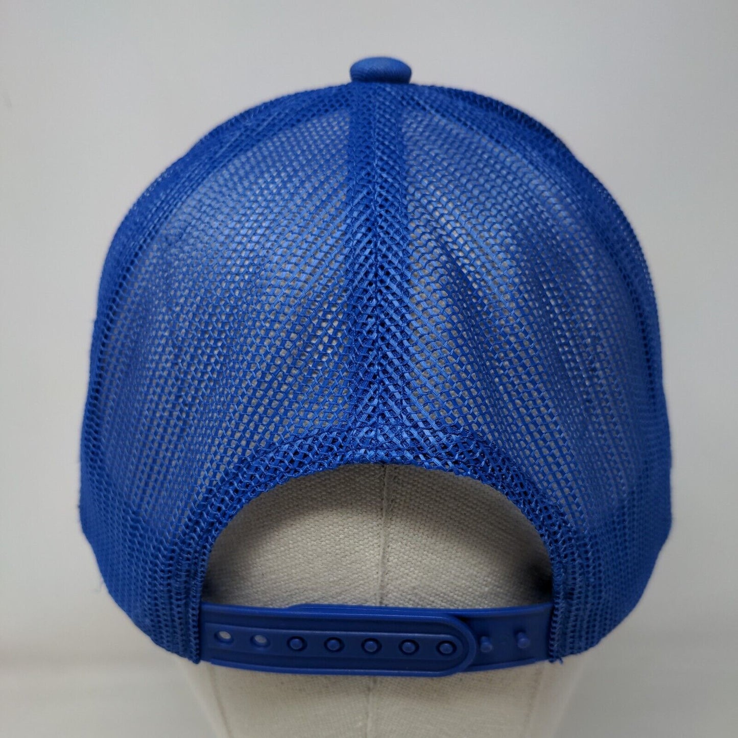 Bass Pro Shops Snapback Trucker Hat Blue OSFM Adjustable Mesh Back Gone Fishing