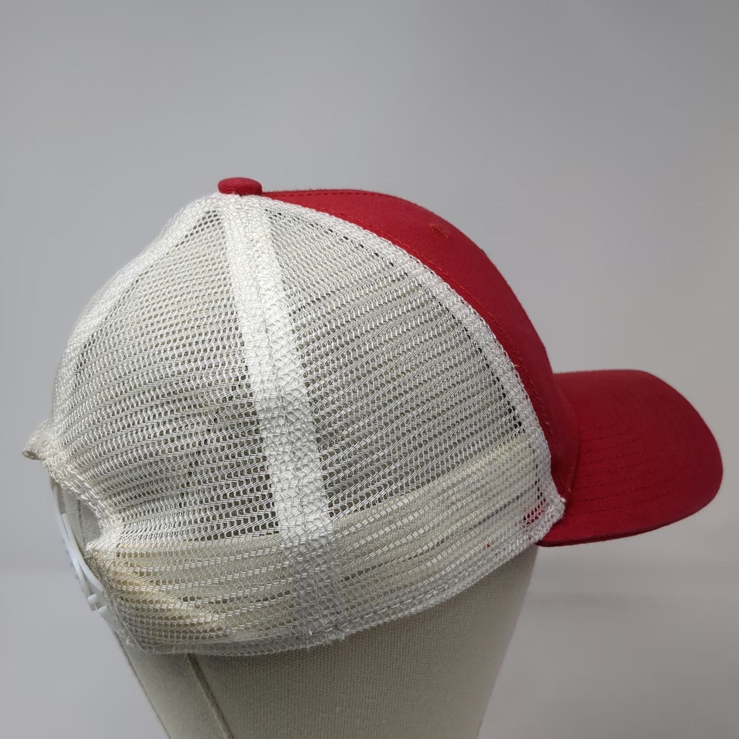 Under Armour Trucker Hat Red White Blue One Size Mesh Snapback Low Profile H